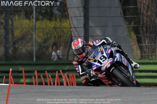 2009-09-26 Imola 1790 Variante alta - Superbike - Qualifyng Practice - Ben Spies - Yamaha YZF R1